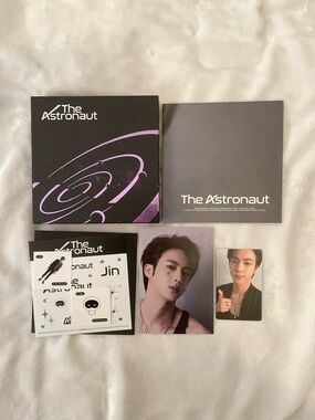 Official BTS Jin The Astronaut Albums (2 Versions) (OPENED)
